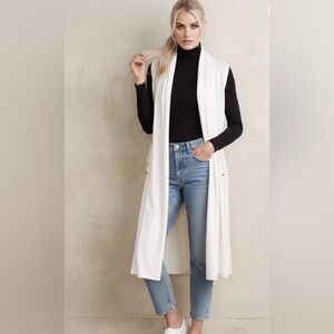 Anthropologie Saturday/Sunday Avasa Duster Vest in Ivory - Size Medium